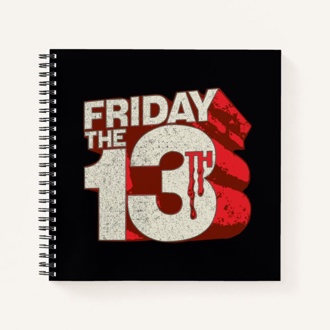 Friday the 13th | Bleeding Stacked 3D Logo Notizbuch (Vorderseite)