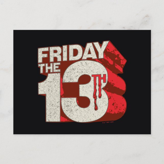Friday the 13th | Bleeding Stacked 3D Logo Postkarte (Vorderseite)