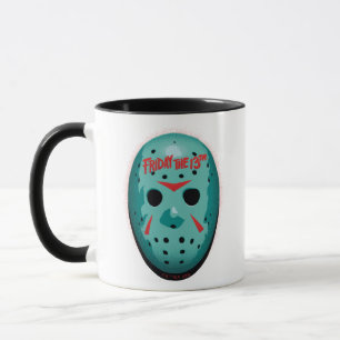 Friday the 13th   Blue Hockey Mask Graphic Tasse