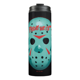 Friday the 13th   Blue Hockey Mask Graphic Thermosbecher