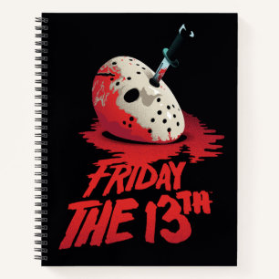 Friday the 13th   Knife Through Hockey Mask Notizbuch