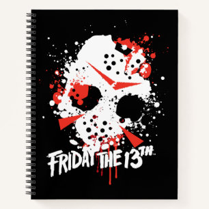 Friday the 13th Paint Splatter Hockey Mask Notizbuch