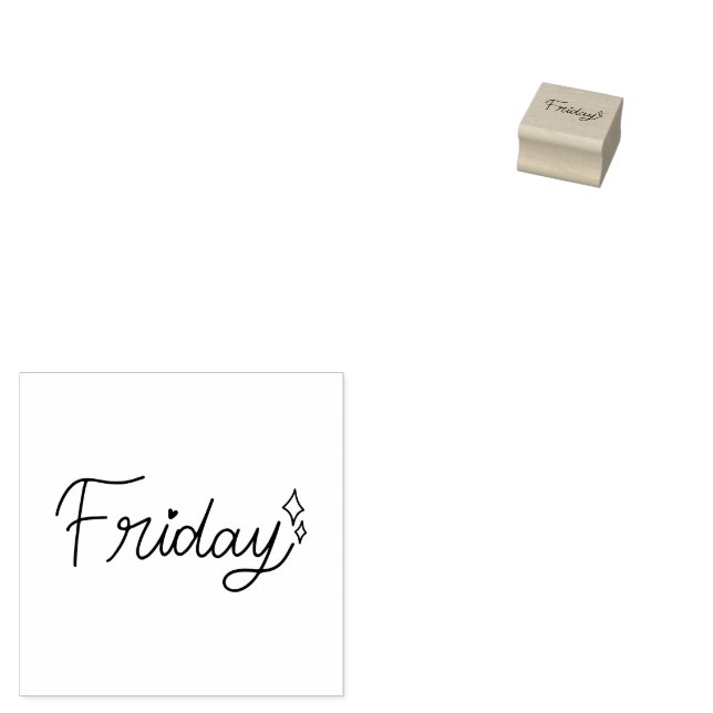 Friday Weekday Journal Design Gummistempel (Stempel)
