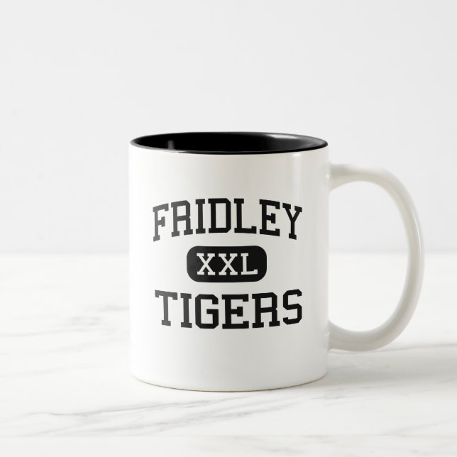Fridley - Tiger - Highschool - Fridley Minnesota Zweifarbige Tasse (Rechts)