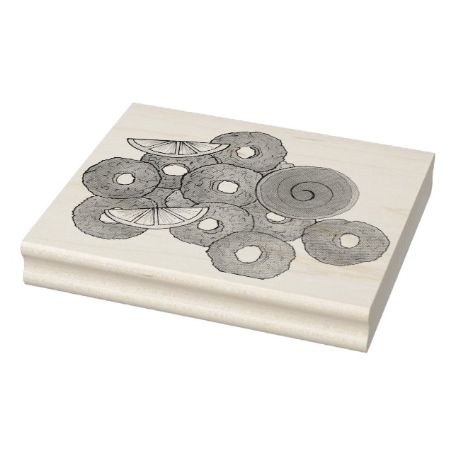 Fried Calamari Rings Italian Food Appetizer Feinsc Gummistempel (Stempel)