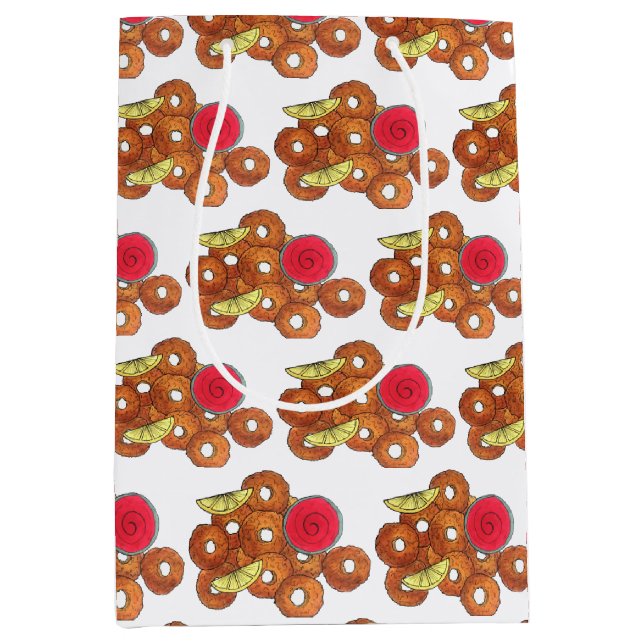 Fried Calamari Rings Italian Food Appetizer Feinsc Mittlere Geschenktüte (Vorderseite)