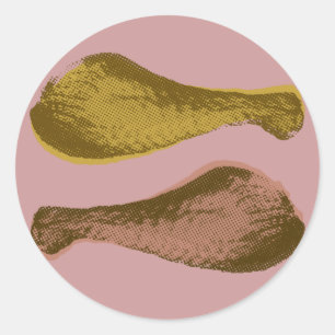 Fried Chicken Legs Runder Aufkleber