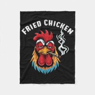 Fried Chicken Marihuana rauchender Stoner-Tag Fleecedecke
