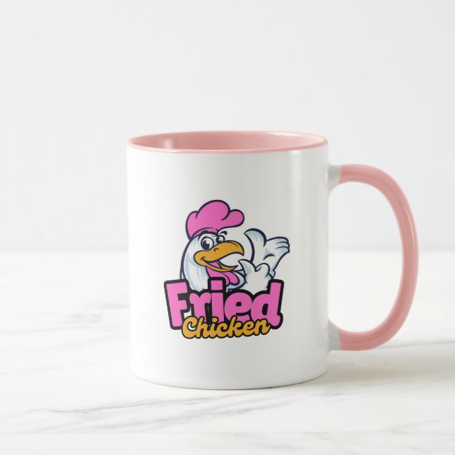 Fried Chicken Typografy Tasse (Rechts)
