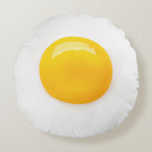 FRIED EGG 2 DROW PILLOW RUNDES KISSEN