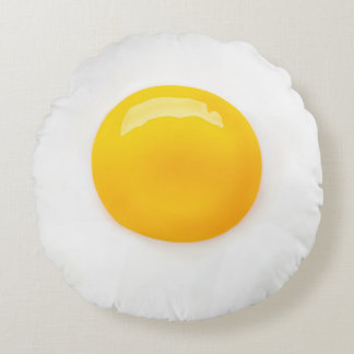 FRIED EGG 2 DROW PILLOW RUNDES KISSEN