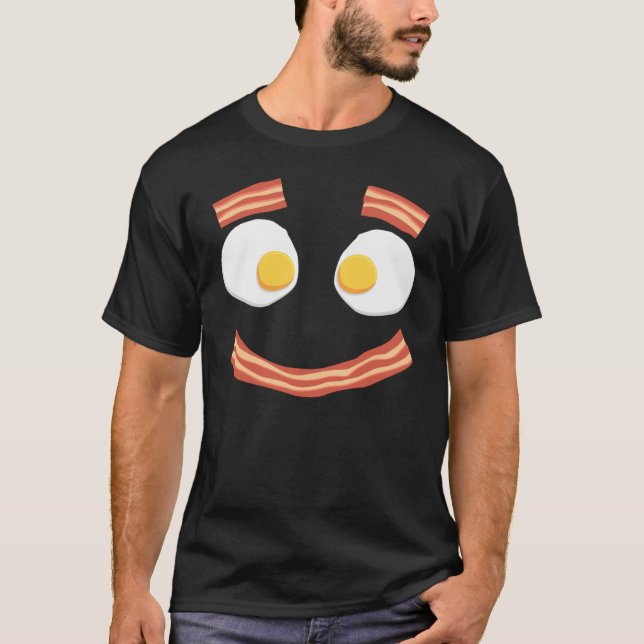 Fried Egg and Thick Slice Bacon Breakfast  Food T-Shirt (Vorderseite)