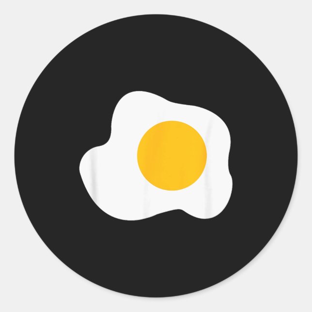 Fried Egg Graphic Funny Breakfast Eggs Lover  Runder Aufkleber (Vorderseite)
