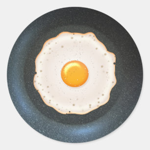 Fried Egg in Pan - Aufkleber