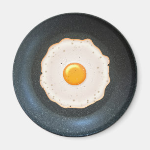 Fried Egg in Pan - Magnet für Kühlschrank