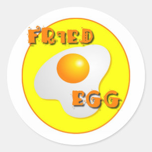 Fried Egg Runder Aufkleber