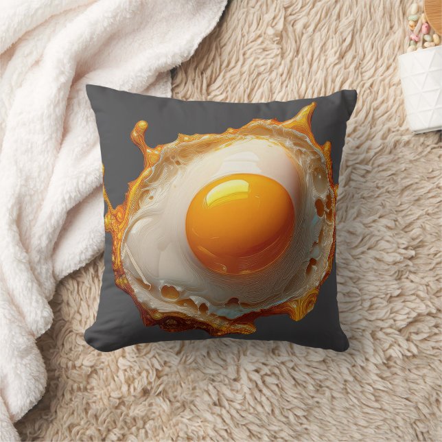 Fried Eggs Sonnige Seite Auf Kissen (Decke)