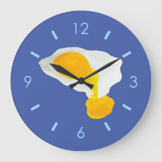 "Fried Eggs" Wall Clock Große Wanduhr