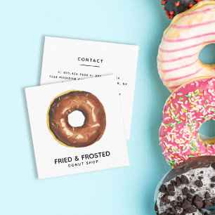 Fried & Frosted Donut Shop Geschäftskarte Quadratische Visitenkarte