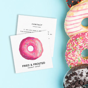 Fried & Frosted Donut Shop Geschäftskarte Quadratische Visitenkarte