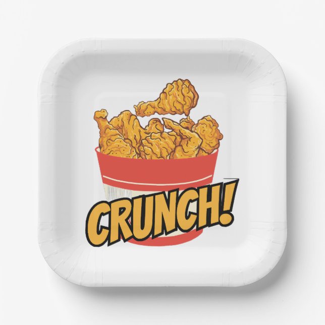 Fried-Huhn Pappteller (Vorderseite)