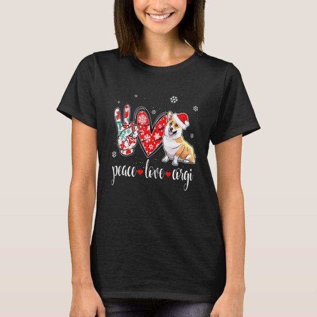 Fried Liebe Corgi Hund T-Shirt (Vorderseite)
