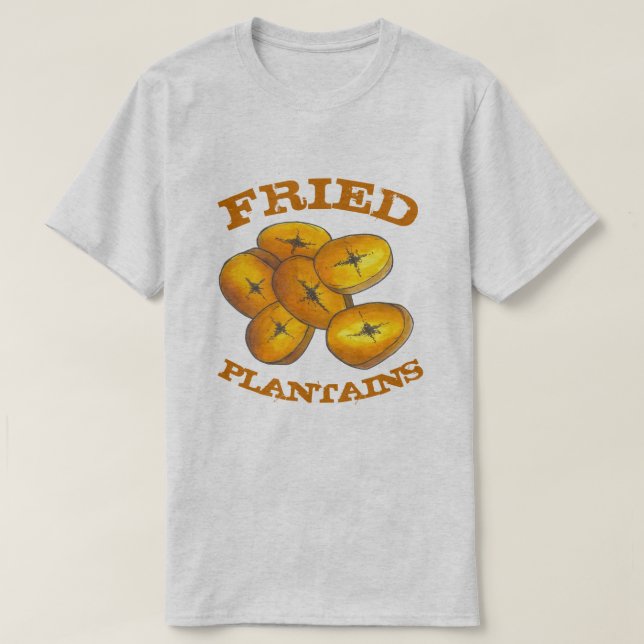 Fried Plantains Bananas Jamaikanische Karibik Küch T-Shirt (Design vorne)