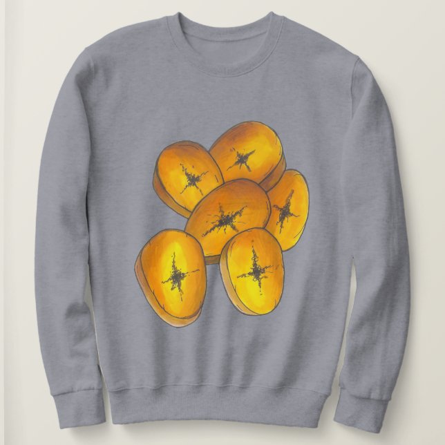 Fried Plantains Kochen Bananen Karibik Lebensmitte Sweatshirt (Design vorne)