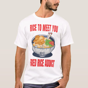 Fried Rice Addict Men White T-Shirt