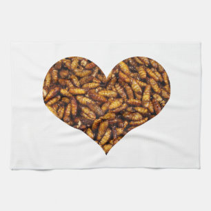 Fried Silk Worms Heart Küchentuch