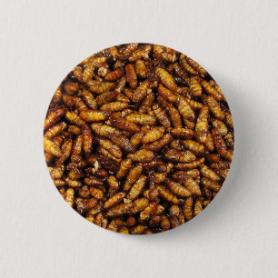 Fried Silk Worms ... Thai Street Food Button