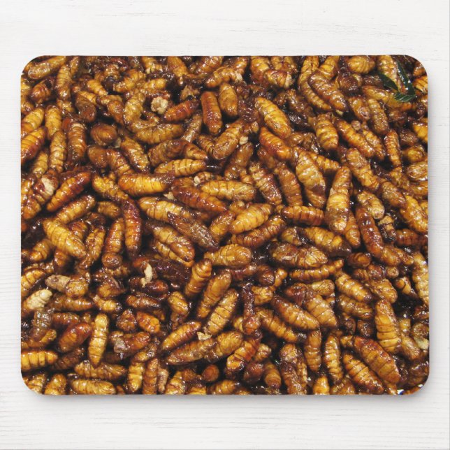 Fried Silk Worms ... Thai Street Food Mousepad (Vorne)