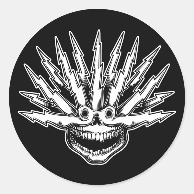 Fried Skull II Runder Aufkleber (Vorderseite)