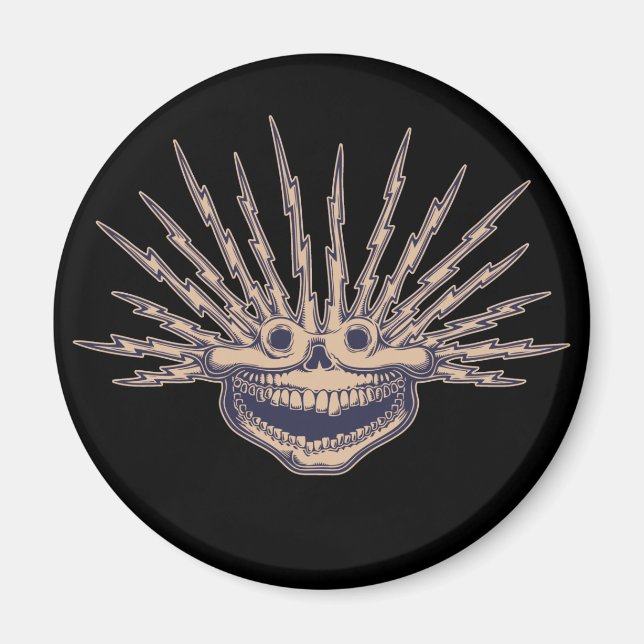 Fried Skull Magnet (Vorne)