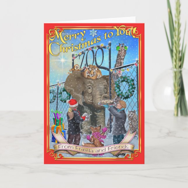 Frieda Schwanz-Weihnachtskarte 2016 Feiertagskarte (Vorderseite)