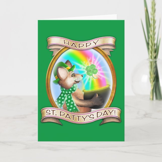Frieda Schwanzes St. Patrick's Day Card Karte (Vorderseite)