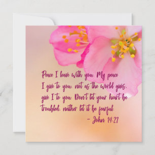 Friede, den ich mit dir Verlassen habe, Christlich