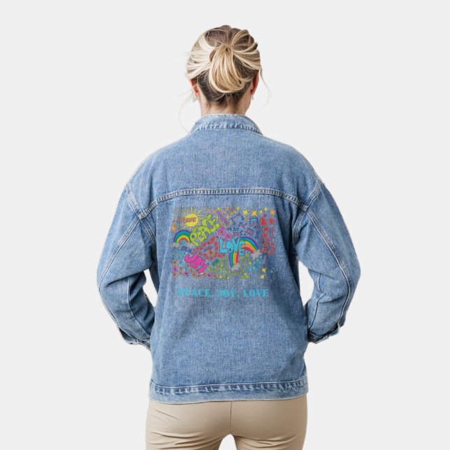 Friede, Freude, Liebe Hippy der 60er Jahre Jeansjacke (Modell)