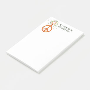 Friede für Bäume - Blume Power Herz 1 Post-it Klebezettel