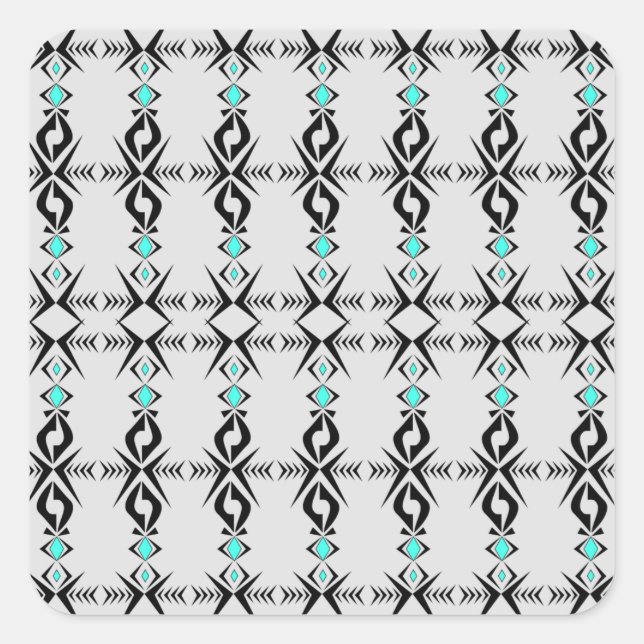 Friede ~ Ruhe Quadratischer Aufkleber (Vorderseite)