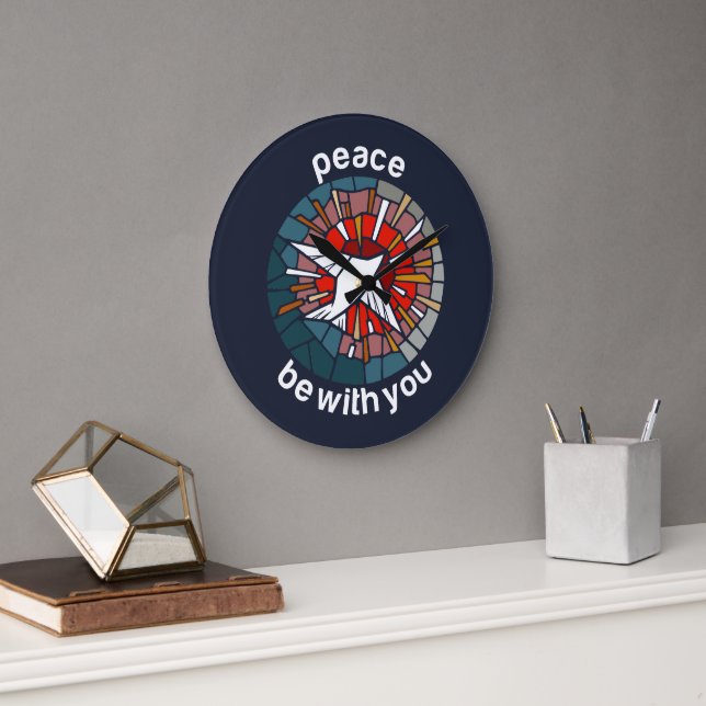 Friede sei mit dir große wanduhr (Büro)