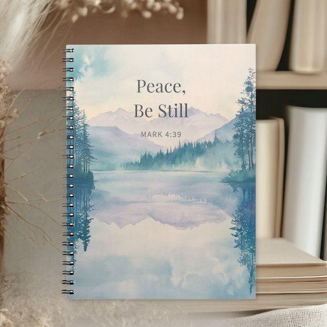 Friede sei still, christliche Schrift – Markus 4:3 Notizblock (Von Creator hochgeladen)