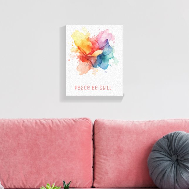 Friede sei still leinwanddruck (Insitu (Wohnzimmer))