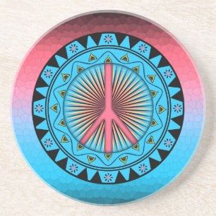 Friede ~ Sun Sandstein Untersetzer