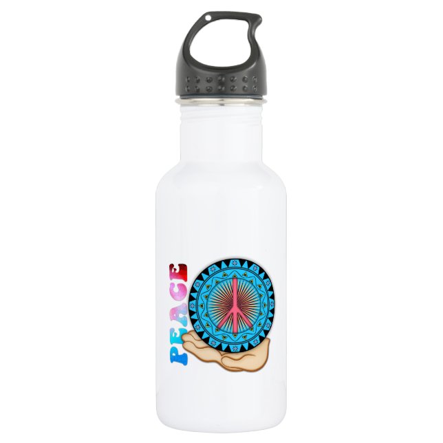 Friede ~ Sun Trinkflasche (Vorderseite)