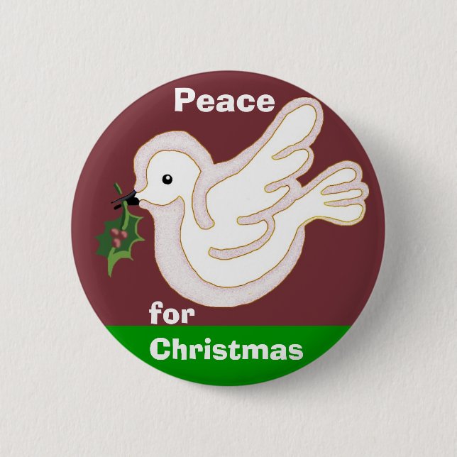 Friede zu Weihnachten Button (Vorderseite)