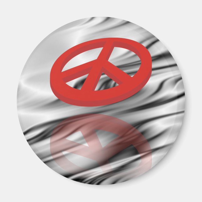 Frieden 3D / Reflexion Magnet (Vorne)