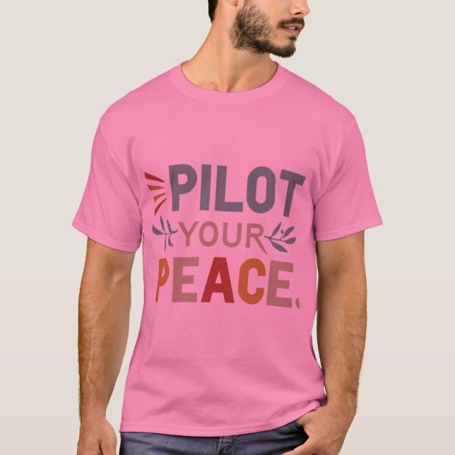 Frieden als Pilot T-Shirt (Vorderseite)