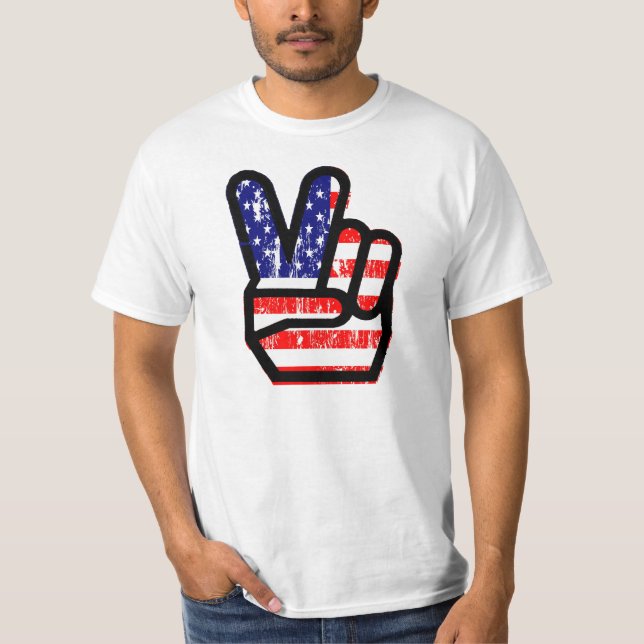 Frieden Amerika T-Shirt (Vorderseite)