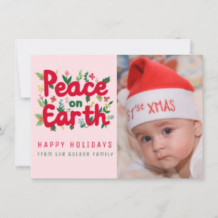 FRIEDEN AUF ERDEN INDIVIDUELLE FOTO Weihnachtskart Karte